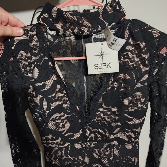 Seek the Label LF Lace Dress Mini Long Sleeve Small - Picture 1 of 8